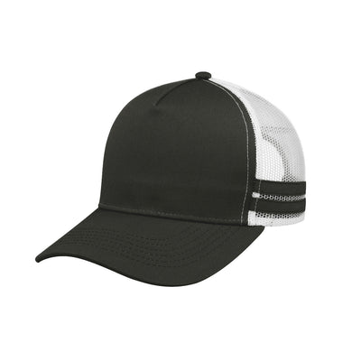 F24503 Headwear24 Striped Trucker Cap